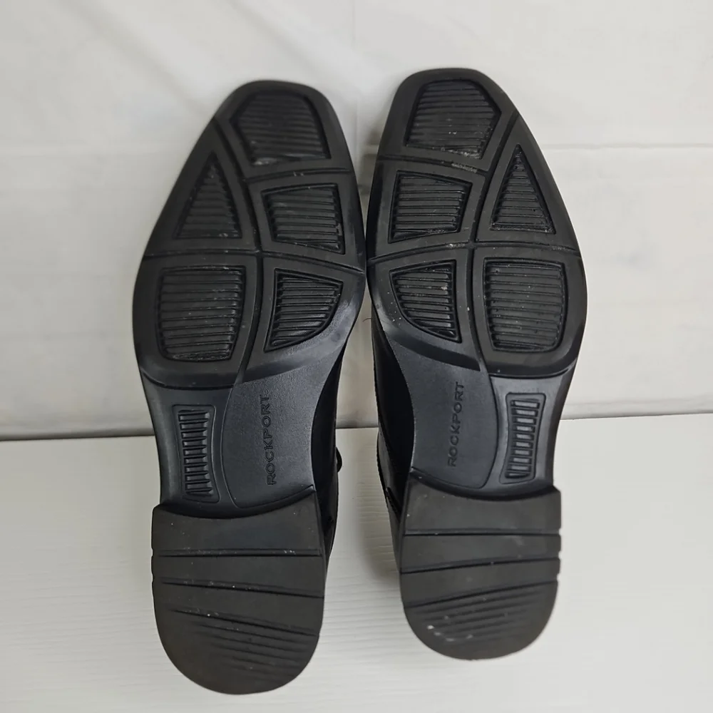 🛍 Rockport Leather Upper Balance Men Shoes Black Size 9 1/2 M
